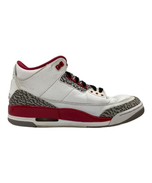 NIKE（ナイキ）NIKE (ナイキ) AIR JORDAN3　Cardinal Red ホワイト×レッド サイズ:SIZE 28cmの古着・服飾アイテム