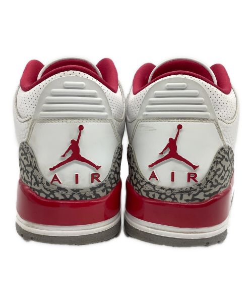 NIKE（ナイキ）NIKE (ナイキ) AIR JORDAN3　Cardinal Red ホワイト×レッド サイズ:SIZE 28cmの古着・服飾アイテム