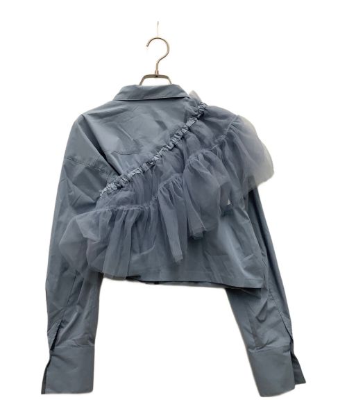 KBF（ケービーエフ）KBF (ケービーエフ) チュールSETクロップドシャツ スカイブルー サイズ:SIZE　Freeの古着・服飾アイテム