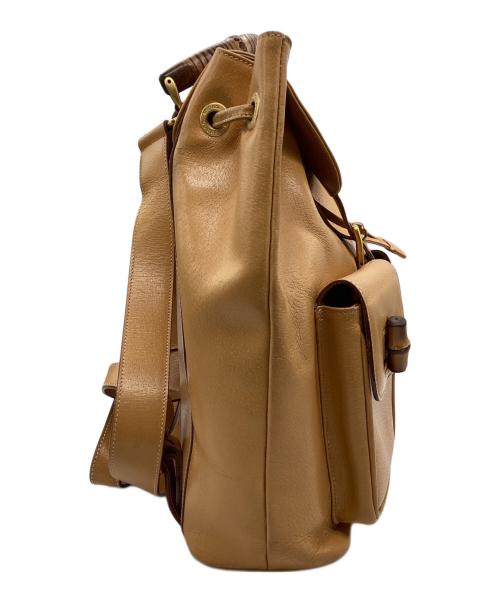 GUCCI（グッチ）GUCCI (グッチ) バンブーリュックサック ライトブラウンの古着・服飾アイテム