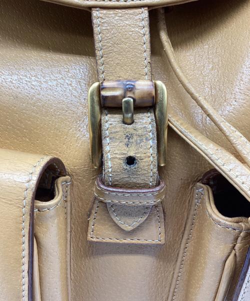 GUCCI（グッチ）GUCCI (グッチ) バンブーリュックサック ライトブラウンの古着・服飾アイテム