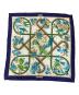 HERMES (エルメス) Carailes シルクスカーフ カレ90 ネイビー×ゴールド：10000円
