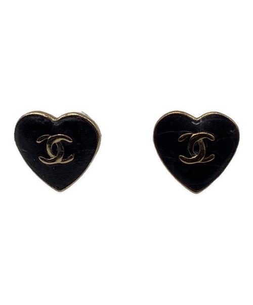 CHANEL（シャネル）CHANEL (シャネル) ハートピアス ココマーク ブラックの古着・服飾アイテム