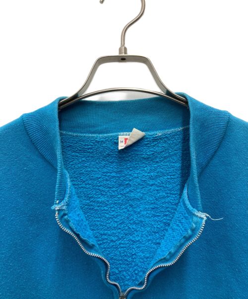 Hanes（ヘインズ）Hanes (ヘインズ) 50S~ ハーフハーフジップ半袖スウェット スカイブルー サイズ:SIZE Mの古着・服飾アイテム