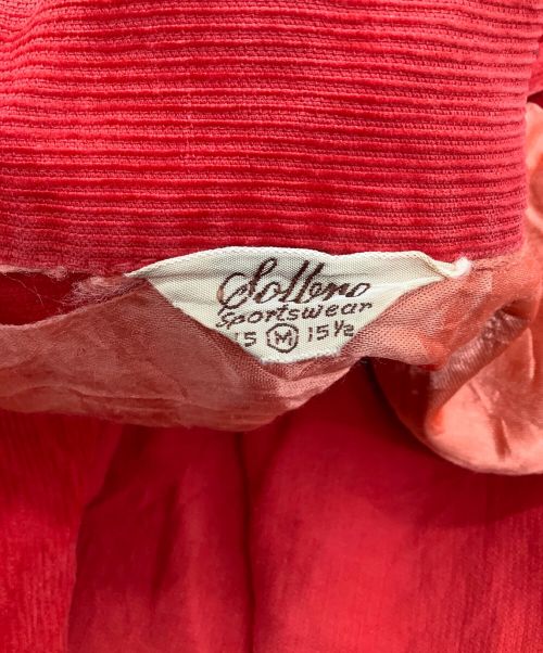 solbro sports wear（ー）solbro sports wear (ー) 50S~ コーデュロイシャツ レッド サイズ:SIZE Mの古着・服飾アイテム