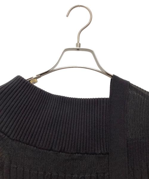 Snidel（スナイデル）Snidel (スナイデル) シアーブロッキングニットワンピ ブラック サイズ:SIZE Freeの古着・服飾アイテム