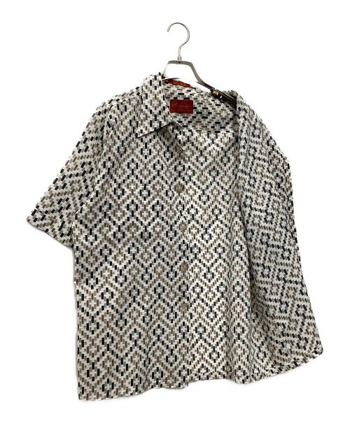 Sears（シアーズ）Sears (シアーズ) 70S 半袖シャツ ブラック×グレー サイズ:SIZE Mの古着・服飾アイテム