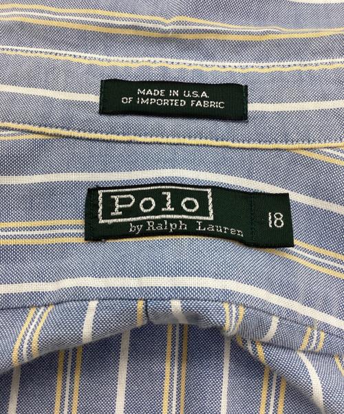 POLO RALPH LAUREN（ポロ・ラルフローレン）POLO RALPH LAUREN (ポロ・ラルフローレン) 80S～ 長袖シャツ ブルー サイズ:SIZE 18の古着・服飾アイテム