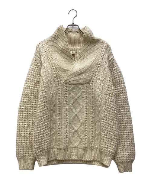 FALCARRAGH（ファルカラ）fAlCARRAgh (ファルカラ) セーター アイルランド製 アイボリー サイズ:SIZE Lの古着・服飾アイテム
