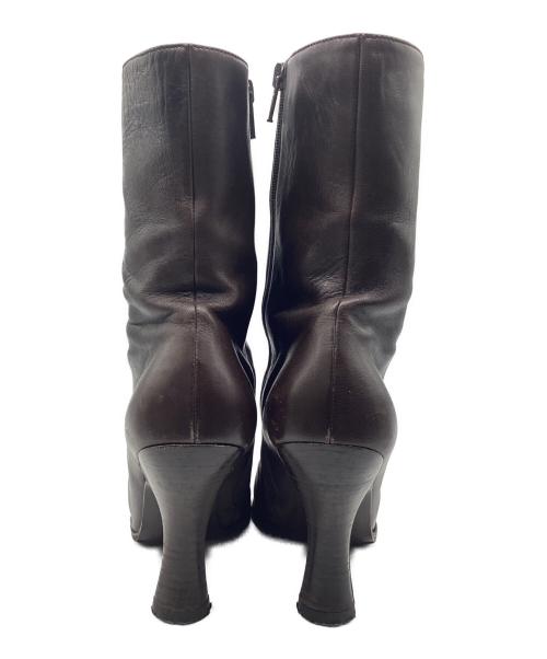 PRADA（プラダ）PRADA (プラダ) ショートブーツ ダークブラウン サイズ:SIZE 37 1/2(24cm相当)の古着・服飾アイテム