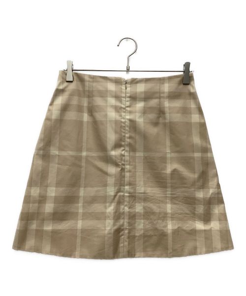 BURBERRY（バーバリー）BURBERRY (バーバリー) チェックAラインスカート ブラウン×ベージュ サイズ:SIZE 38（M相当）の古着・服飾アイテム