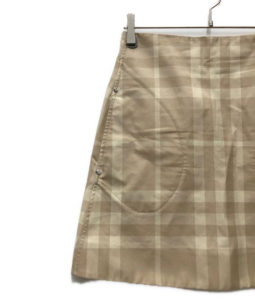 BURBERRY（バーバリー）BURBERRY (バーバリー) チェックAラインスカート ブラウン×ベージュ サイズ:SIZE 38（M相当）の古着・服飾アイテム