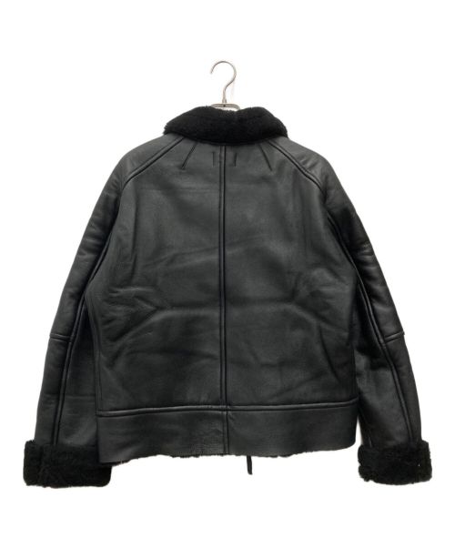KIIT（キート）KIIT (キート) ZIP UP SHEARING BLOUSON/ムートンジャケット ブラック サイズ:SIZE 2(M)の古着・服飾アイテム