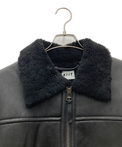 KIIT（キート）KIIT (キート) ZIP UP SHEARING BLOUSON/ムートンジャケット ブラック サイズ:SIZE 2(M)の古着・服飾アイテム