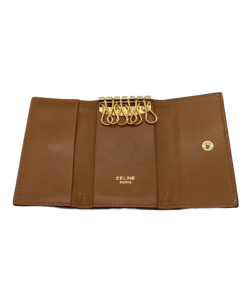 CELINE（セリーヌ）CELINE (セリーヌ) 6連キーケース ベージュ×ブラウンの古着・服飾アイテム