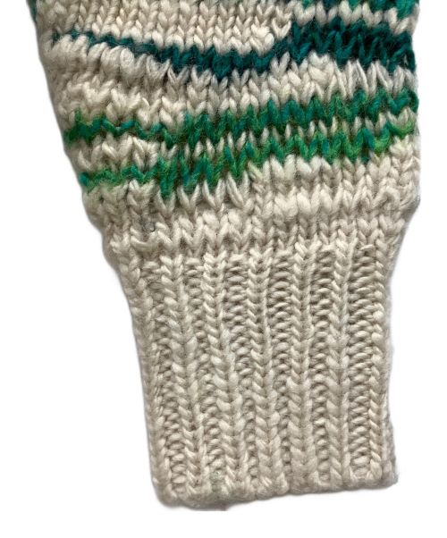 ISABEL MARANT（イザベルマラン）ISABEL MARANT (イザベルマラン) serena/ニット ベージュ×グリーン サイズ:SIZE S (36)の古着・服飾アイテム