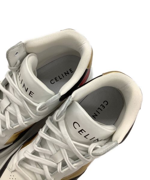 CELINE（セリーヌ）CELINE (セリーヌ) ハイトップスニーカー ホワイト サイズ:SIZE 25.5cmの古着・服飾アイテム