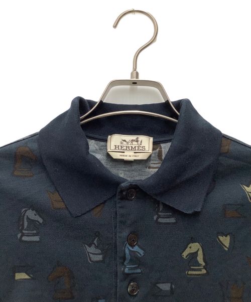 HERMES（エルメス）HERMES (エルメス) 22S ポロシャツ ネイビー サイズ:SIZE Sの古着・服飾アイテム