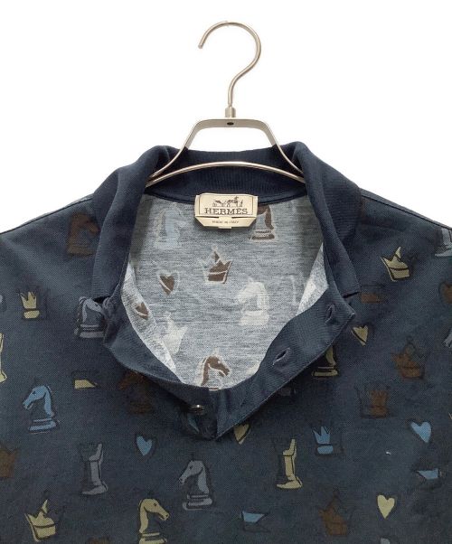 HERMES（エルメス）HERMES (エルメス) 22S ポロシャツ ネイビー サイズ:SIZE Sの古着・服飾アイテム