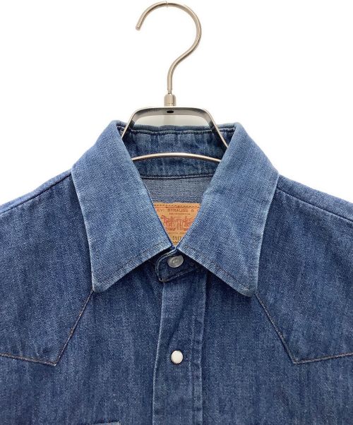 LEVI'S（リーバイス）LEVI'S (リーバイス) 70S~80S デニムウエスタンシャツ セルフカット インディゴ サイズ:SIZE Sの古着・服飾アイテム