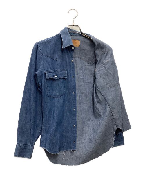 LEVI'S（リーバイス）LEVI'S (リーバイス) 70S~80S デニムウエスタンシャツ セルフカット インディゴ サイズ:SIZE Sの古着・服飾アイテム