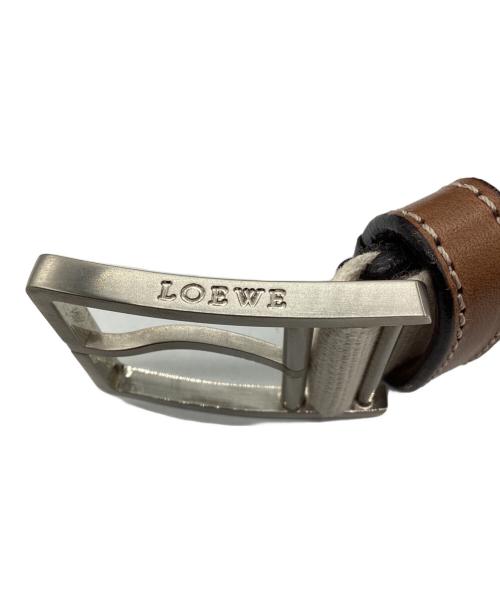 LOEWE（ロエベ）LOEWE (ロエベ) ベルト ブラック×ブラウン×アイボリーの古着・服飾アイテム