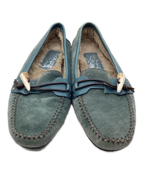 Salvatore Ferragamo（サルヴァトーレ フェラガモ）Salvatore Ferragamo (サルヴァトーレ フェラガモ) モカシンシューズ ブルー サイズ:SIZE 25.5cmの古着・服飾アイテム