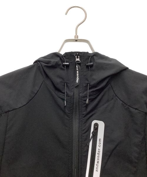 and wander（アンドワンダー）and wander (アンドワンダー) ストレッチシェルジャケット ブラック サイズ:SIZE 3(L)の古着・服飾アイテム