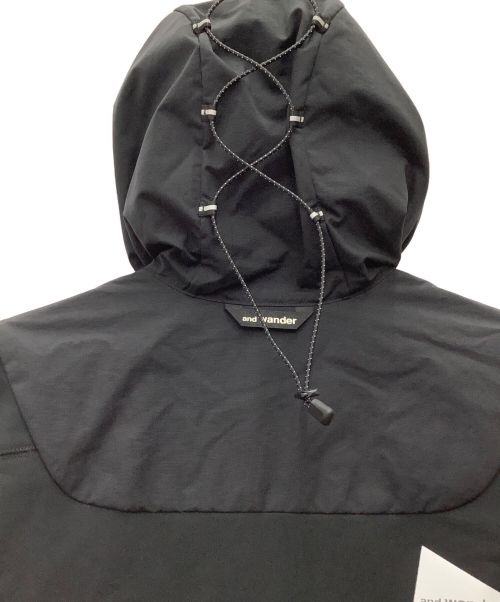 and wander（アンドワンダー）and wander (アンドワンダー) ストレッチシェルジャケット ブラック サイズ:SIZE 3(L)の古着・服飾アイテム