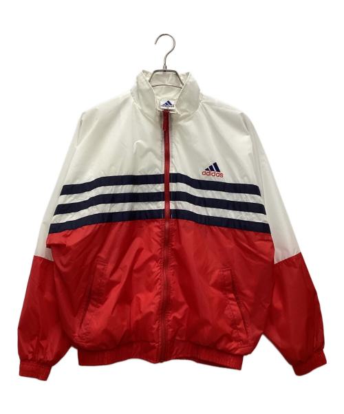 adidas（アディダス）adidas (アディダス) 80S～　ナイロンジャケット ホワイトレッド サイズ:SIZE Mの古着・服飾アイテム