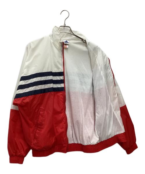adidas（アディダス）adidas (アディダス) 80S～　ナイロンジャケット ホワイトレッド サイズ:SIZE Mの古着・服飾アイテム