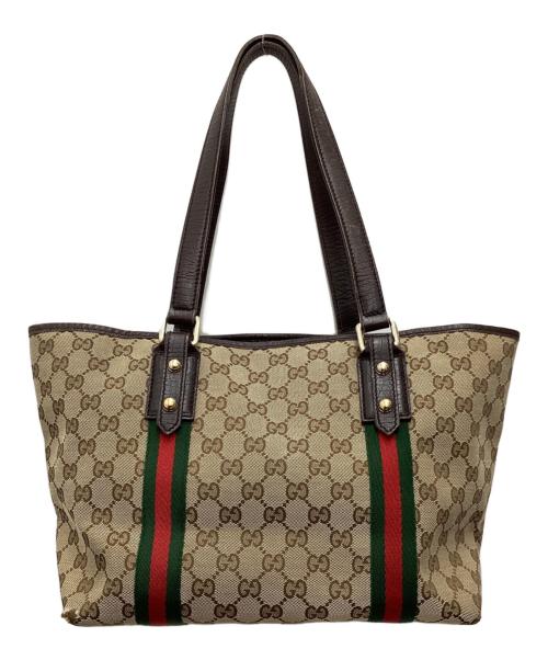 GUCCI（グッチ）GUCCI (グッチ) シェリーライン GGキャンバス ブラウンの古着・服飾アイテム