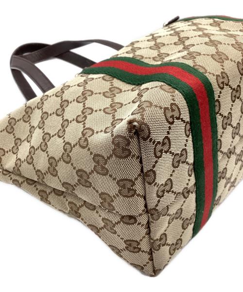 GUCCI（グッチ）GUCCI (グッチ) シェリーライン GGキャンバス ブラウンの古着・服飾アイテム
