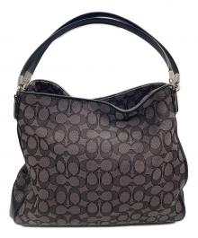COACH（コーチ）の古着「トートバッグ シグネチャー」｜ブラック×グレー