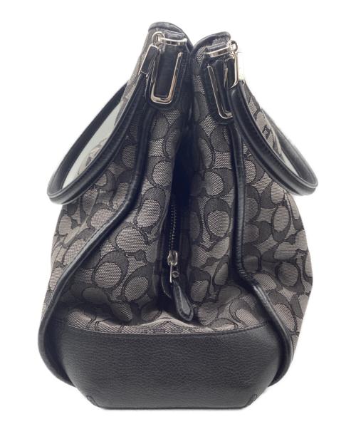 COACH（コーチ）COACH (コーチ) トートバッグ シグネチャー ブラック×グレーの古着・服飾アイテム