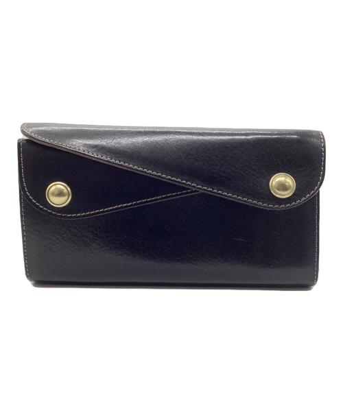 BEERBELLY（ビアベリー）BEERBELLY (ビアベリー) ダブルフラップウォレット ブラックの古着・服飾アイテム