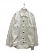 MIDIUMISOLIDミディウミソリッド）の古着「デニムジャケット」｜ホワイト