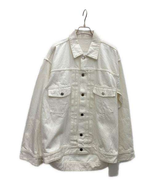 MIDIUMISOLID（ミディウミソリッド）MIDIUMISOLID (ミディウミソリッド) デニムジャケット ホワイト サイズ:SIZE FREEの古着・服飾アイテム