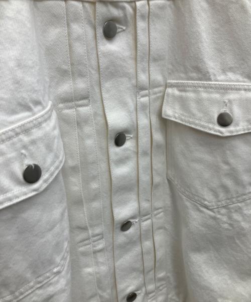 MIDIUMISOLID（ミディウミソリッド）MIDIUMISOLID (ミディウミソリッド) デニムジャケット ホワイト サイズ:SIZE FREEの古着・服飾アイテム