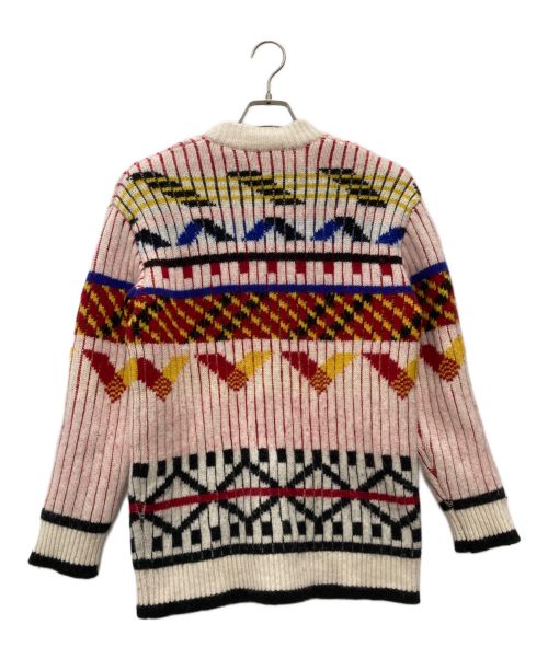 KENZO（ケンゾー）KENZO (ケンゾー) Peruvian Fair Isle Wool Cardigan アイボリー×レッド サイズ:SIZE XSの古着・服飾アイテム