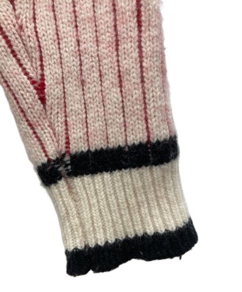 KENZO（ケンゾー）KENZO (ケンゾー) Peruvian Fair Isle Wool Cardigan アイボリー×レッド サイズ:SIZE XSの古着・服飾アイテム