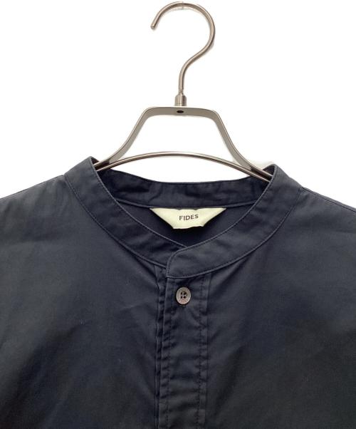 FIDES（フィデス）FIDES (フィデス) バンドカラーシャツ ブラック サイズ:SIZE Lの古着・服飾アイテム