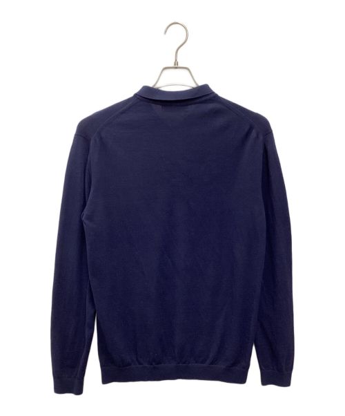 MOONCASTLE（ムーンキャッスル）MOONCASTLE (ムーンキャッスル) 長袖ニットポロ ネイビー サイズ:SIZE Lの古着・服飾アイテム