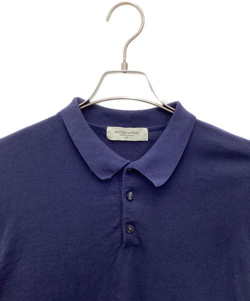 MOONCASTLE（ムーンキャッスル）MOONCASTLE (ムーンキャッスル) 長袖ニットポロ ネイビー サイズ:SIZE Lの古着・服飾アイテム