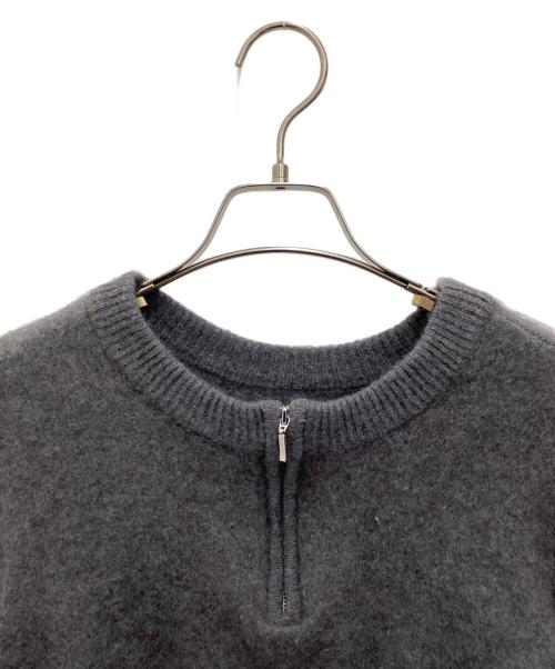 CLANE（クラネ）CLANE (クラネ) W FACE HALF ZIP YAK KNIT TOPS グレー サイズ:SIZE 1の古着・服飾アイテム