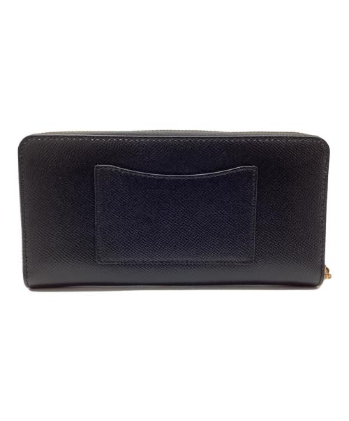 MICHAEL KORS（マイケル・コース）MICHAEL KORS (マイケルコース) ラウンドファスナー長財布 ブラック×ゴールドの古着・服飾アイテム