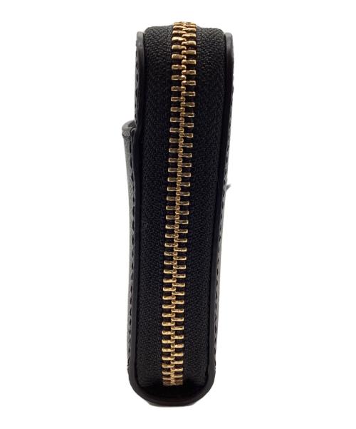 MICHAEL KORS（マイケル・コース）MICHAEL KORS (マイケルコース) ラウンドファスナー長財布 ブラック×ゴールドの古着・服飾アイテム