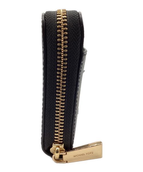 MICHAEL KORS（マイケル・コース）MICHAEL KORS (マイケルコース) ラウンドファスナー長財布 ブラック×ゴールドの古着・服飾アイテム