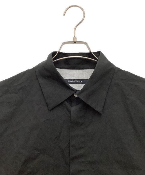 ALMOSTBLACK（オールモストブラック）ALMOSTBLACK (オールモストブラック) ロングシャツ ブラック×グレー サイズ:SIZE 2(M)の古着・服飾アイテム