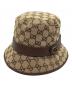 GUCCI（グッチ）の古着「フェドラハット GGキャンパス」｜ブラウン×ベージュ